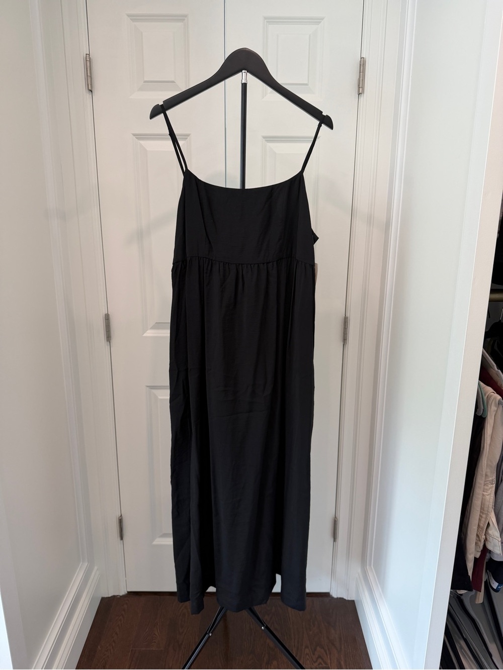 a new day Black Spaghetti-Strap Maxi Dress